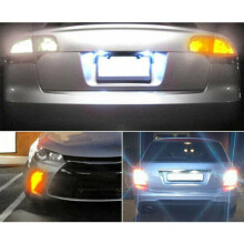 2 X High Power 3157 LED DRL Vit/Amber Backback Blinkers Parkering 20-SMD-5730 Glödlampor Dual Color