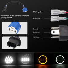 Nieuwste Helderste 80W 5,75 Inch Ronde LED-Projectiemotorfietskoplamp Zwart