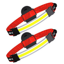 2 Pack Scheinwerfer Lampe Taschenlampe LED Breit Strahl Leichter COB Heller Scheinwerfer zum Angeln Laufen und Camping