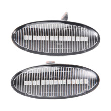 Auto LED Dynamische Zijmarkeringssignaallamp Licht Turn Lamp voor Qashqai J10 X-Trail T31 Juke Leaf Micra Wit