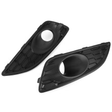 1 Pair Front Bumper Lower Honeycomb Fog Lamp Surround Grille Fog Light Trim Cover for Fiesta Mk7 Facelift 2013-2017