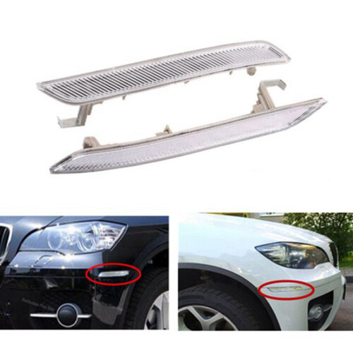 Left Side Clear White Side  Reflector 63147187087 for - X6 E71 E72 2008 -2014 2
