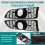 2x Car Front Grille Grill Lower Bumper Fog Light Cover Trim For- E90 E91 E92 E93 2004-2012 M3 Style A 6