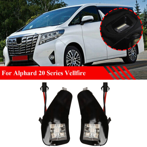 2PCS LED Rearview Puddle Light Under Side Mirror Welcome Lamp for  Alphard 20 Series Vellfire II,  Light 2