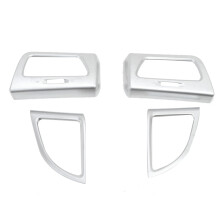 4Pcs ABS Chrome Car Front Air Outlet Air Condition Vent Trim Panel Cover for CRV/CR-V 2012-2016
