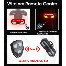 Nuevas SeñAles de de Bicicleta Indicador de DireccióN de Bicicleta con Control Remoto Luz Trasera LED MTB Luz Trasera de Ciclismo con Bocina