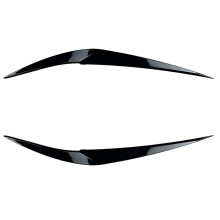 Cubierta de Faro Delantero Adorno de Ceja de PáRpado de LáMpara de Luz de Cabeza ABS para X1 F48 Xdrive 2015-2021 Negro Brillante