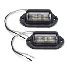 6 LED License Plate Light for Car Boats Motorcycle Automotive Aircraft RV Truck Trailer Exterior Lamps