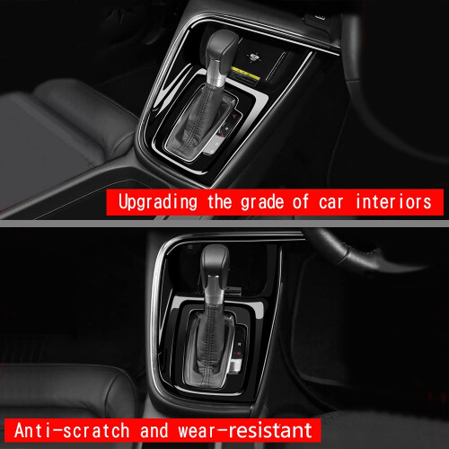 3Pcs Glossy Black Central Gear Panel Control Panel Decal Interior Modification for  HRV HR-V Vezel 2021 2022 RHD