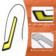 1Pair High Power L-Shape COB DRL Car LED Daytime Running Lights Fog Lamp White DC12V