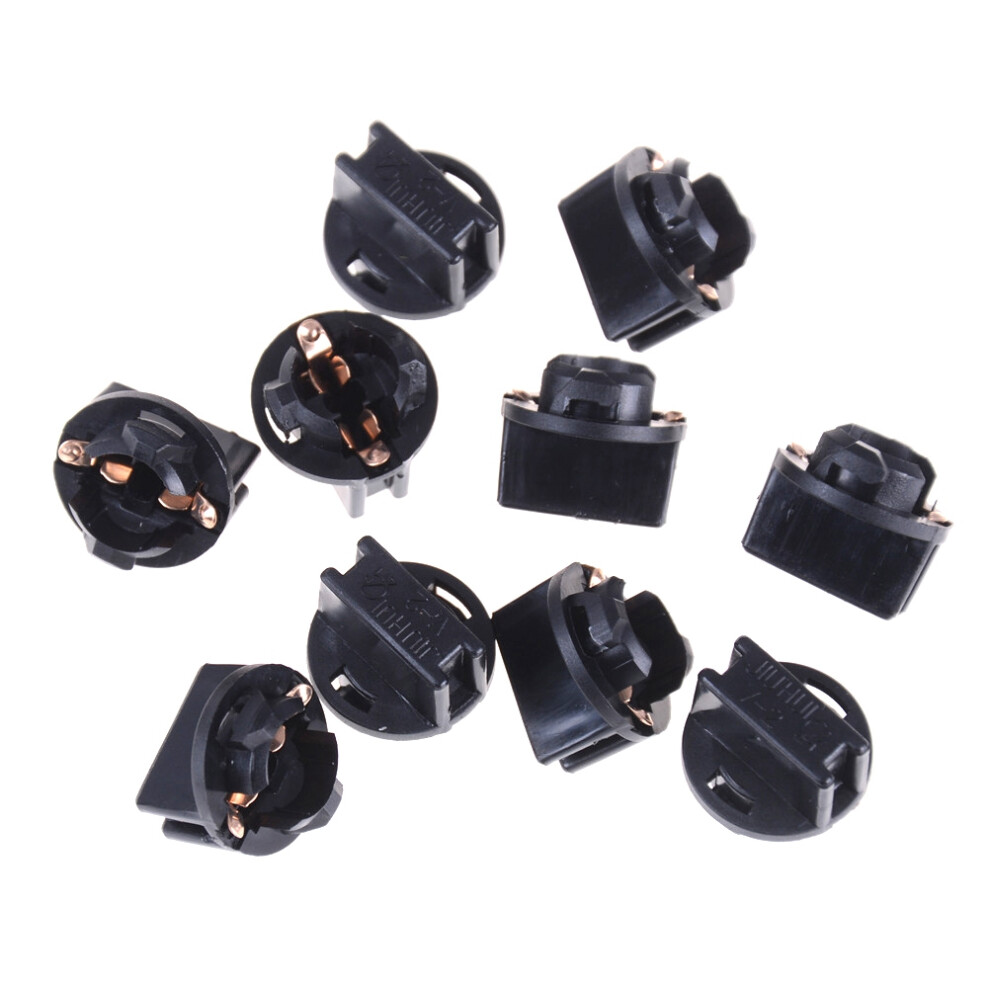 10 Pieces T10 Socket Dashboard Instrument Panel Socket T10 W5w 168 192 194 Twist Lock Wedge Bases Lamp Dash Bulb Plug 6031002568353