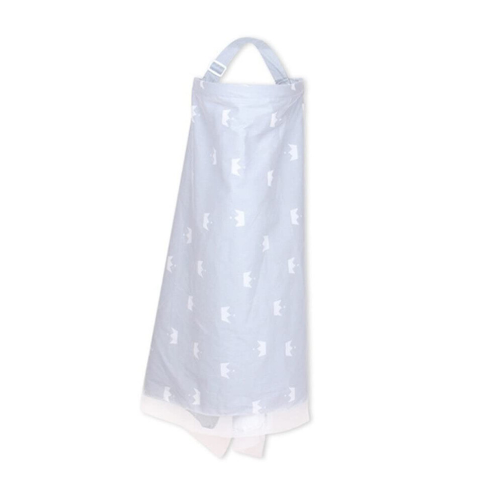 Cotton Nursing Cover for Breastfeeding with Privacy Neckline, Breathable All‑Season Stroller Canopy