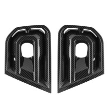 Car Carbon Fiber Pattern Front Bumper Fog Lamp Light Cover Trim Front Fog Lamp Frame for Ranger 2023+