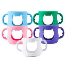 Baby Bottle Handles Set, Heat Resistant Non Slip Silicone Grip for 120ml Bottles, Ergonomic Design