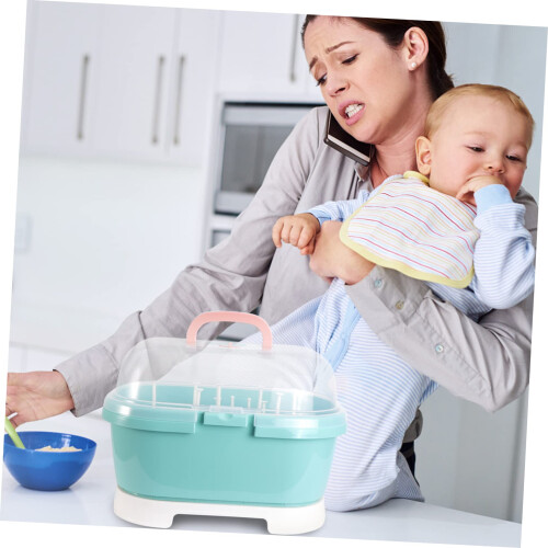 Baby Bottle Drying Rack and Storage Organizer with Compact SpaceSaving Design for Infants 1