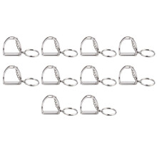 10 Pz Semplice Design Elegante Staffa Occidentale Portachiavi Portachiavi Appendiabiti Strumento per Uomo Donna Borsa Decorazione Cavallo Equestre