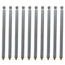 10pcs 13.6 Inch 345mm FM Radio TV Telescopic Whip Antenna Aerial Silver Tone