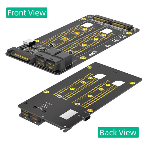 10X Nouvelle Version Adaptateur Double SSD M.2 NVME Vers Double SFF-8643 1