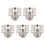 5X N Type Female Jack RF Coax Connector 4-Hole Panel Mount with Solder Cup,Silver 1