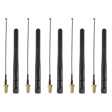 5X 900-1800MHZ Antenna 3Dbi GSM RP-SMA Plug Rubber Waterproof Lorawan Antenna + IPX to SMA Small Cable Extension