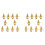 20Pcs RCA Female Jack Plated Rca Connector Gold Panel Mount Chassis Audio Socket Plug Bulkhead with Nut Solder Cup 1