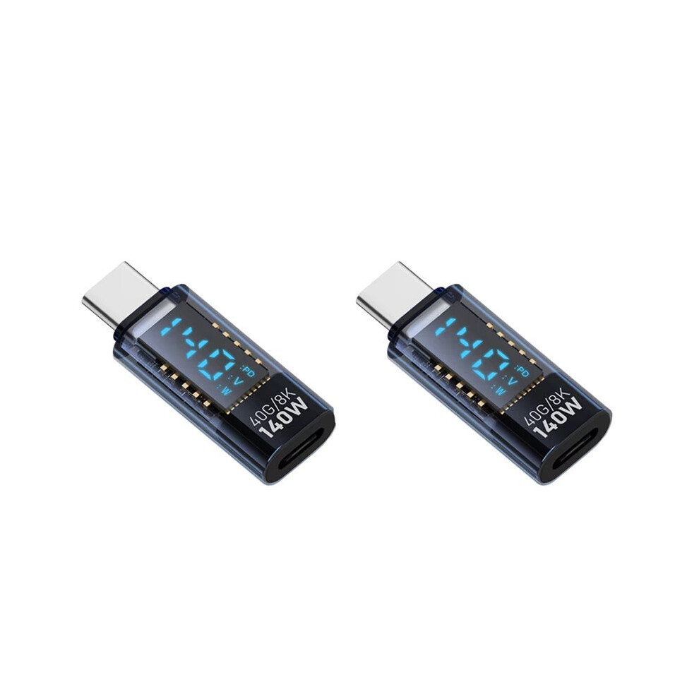 2X Usb C Adapter Led Wattage Display 140W 40Gbps 8K Usb C Extension Pd3.1 Type C Connector Type C 6033669845563