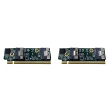 2X Externe Hochgeschwindigkeits-Erweiterungskartenadapter Von SFF-8654 auf PCIe X16, SFF-8654-Adapterkartencomputer für 1U-Server