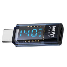 2X USB C Adapter LED Wattage Display 140W 40Gbps 8K USB C Extension PD3.1 Type C Connector Type C