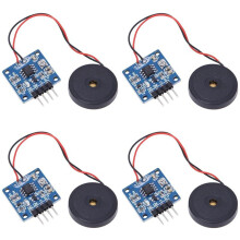 4 Stuks Piëzo-Elektrische Trillingssensormodule Trillingsschakelaarmodule -Vibratiemotoren -Vibratiemotor