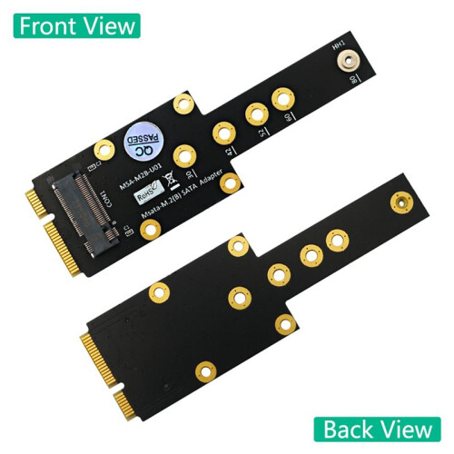 2X MSATA Naar M.2 Key B-Adapter M.2 SSD Naar MSATA-Adapter MSATA Naar M.2 Key B SSD-Adapter 1