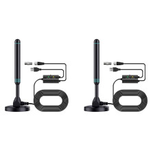 2X Column High-Definition Digital TV Antenna Indoor and Outdoor Universal Amplifier with Adjustable