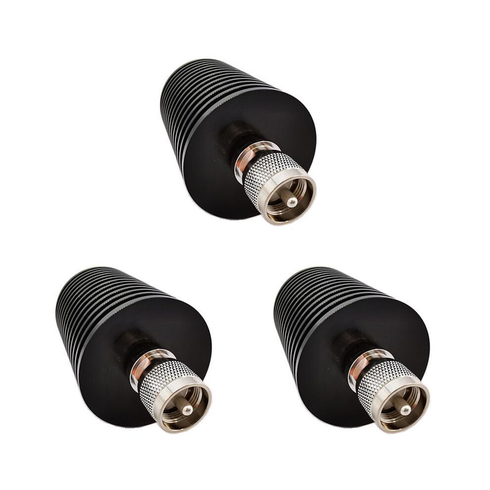 3X Rf Coaxial Dummy Load 50W U Style Uhf Pl259 M Male Plug Connector 50 Ohm -500Mhz Dummy Load Black 4711076818777