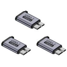3X Micro-B Male to Type C Female Adapter Type-C USB3.0 Micro-B Connector for External Hard Drive Disk HDD Cable Adapter