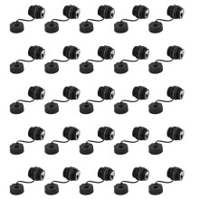 Connettore Impermeabile RJ45 per Montaggio un Pannello da 25 Pezzi Connettore per Cavo LAN Ethernet Adattatore un Doppia Testa con Cappuccio