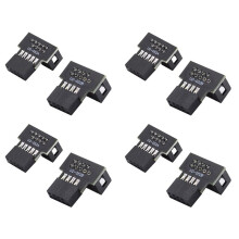 4 Ensemble Vers le Bas et Vers le Haut Coudé à 90 Degrés Mâle Vers Femelle USB 2.0 10 Broches 9 Broches pour Adaptateur D'Extension de Carte Mère