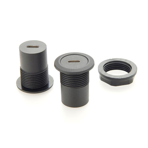 2pc 22mm USB Connector USB C Jack to USB C Jack Round Panel Mount Adapter USB 3.1 Panel Threaded Mount Coupler Converter