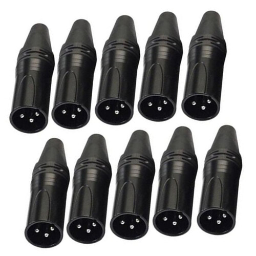 30pcs DIY 3Pin XLR Adapter Socket XLR Aviation Connector Welding  Microphone Cable Connector(Male) 1