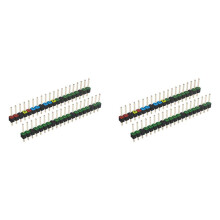 4x 20 Pin GPIO Header Adapter 2.54mm Pitch Double Row Color Pin Header for Raspberry Pi W Development Board