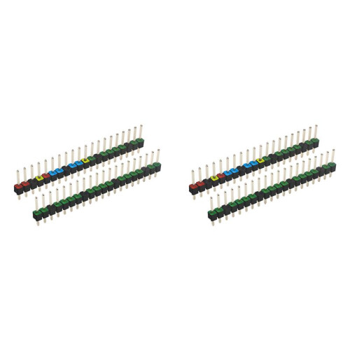4x 20 Pin GPIO Header Adapter 2.54mm Pitch Double Row Color Pin Header for Raspberry Pi  W Development Board