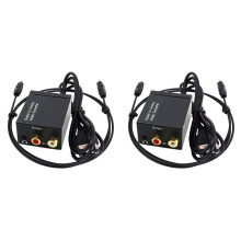 2X Digitale Audiodecoder 3,5 mm Jack Coaxiale Optische Vezel Digitaal Naar Analoog Audioconverter SPDIF Digitale Audioversterker