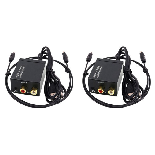 2X Digital Audio Decoder 3.5mm Jack Coaxial Optical Fiber Digital to Analog Audio Converter SPDIF Digital Amplifier