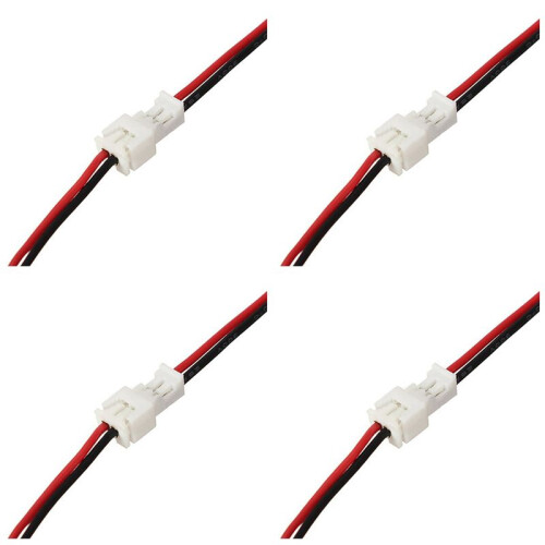 80Pcs Micro-Jst Ph 1.25 Male 2 Pin Connector with Wire Cables