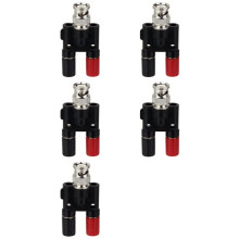 5X BNC Plug 4Mm Banana Plug Splitter Connector BNC Male Plug Naar 2 X 4Mm Banana Female Jack Socket Adapter