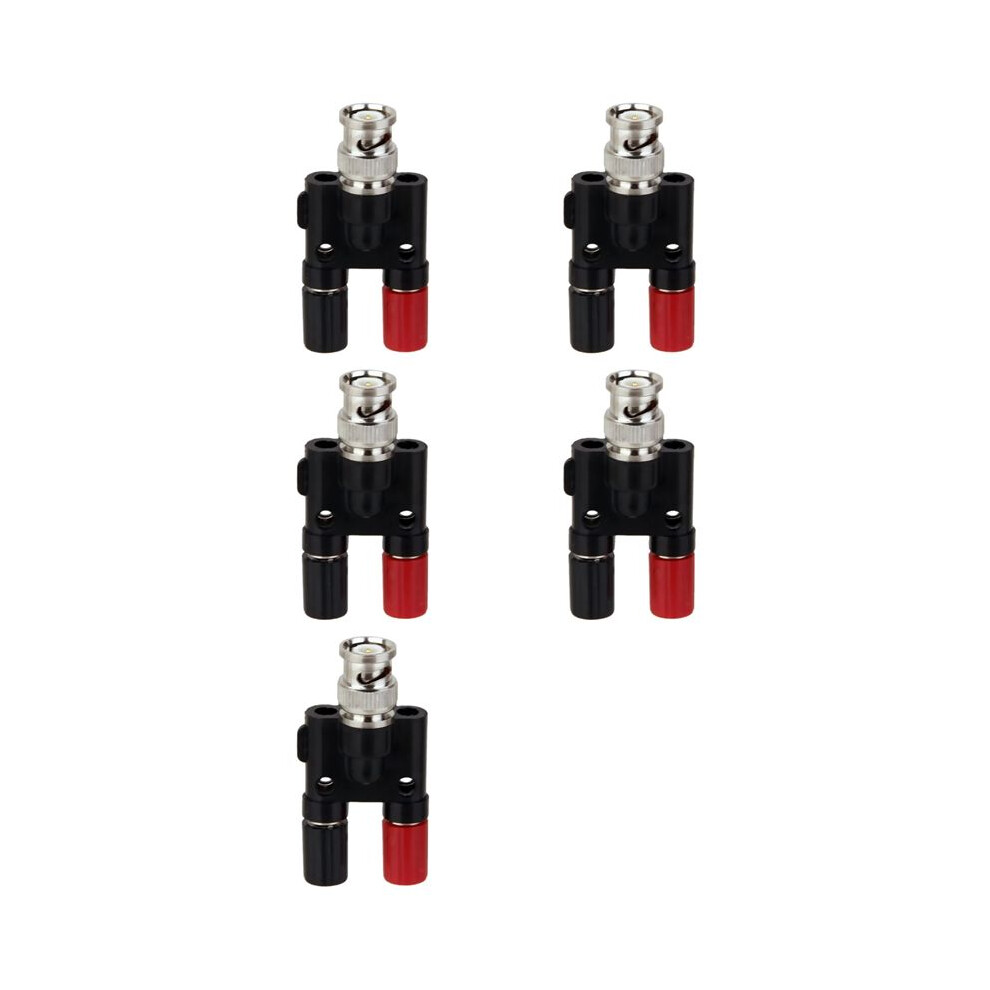 5X Bnc Plug 4Mm Banana Plug Splitter Connector Bnc Male Plug To 2 X 4Mm Banana Female Jack Socket Adapter 4713291143627