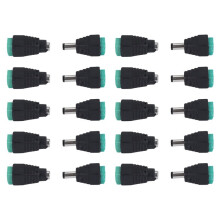 20 Pcs 5.5 X 2.1mm Male+Femelle Connecteur Jack EU Prise pour Camera de Securite CCTV