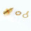 200Pcs Gold Plated RCA Terminal Jack Plug Female Socket Chassis Panel Connector for Amplifier Speaker 8