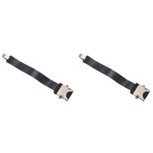 2X -Karten-Buchse auf TF-Micro--Stecker Flexibles Speicherkarten-Verlängerungskabel Lesegerät TF-zu-MicroSD-Adapterkabel (150 mm)