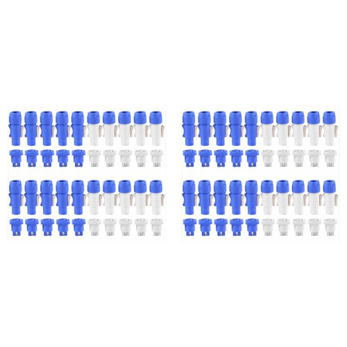 40Set PowerCON Typ A NAC3FCA+NAC3MPA-1 Chassikontakt Paneladapter 1