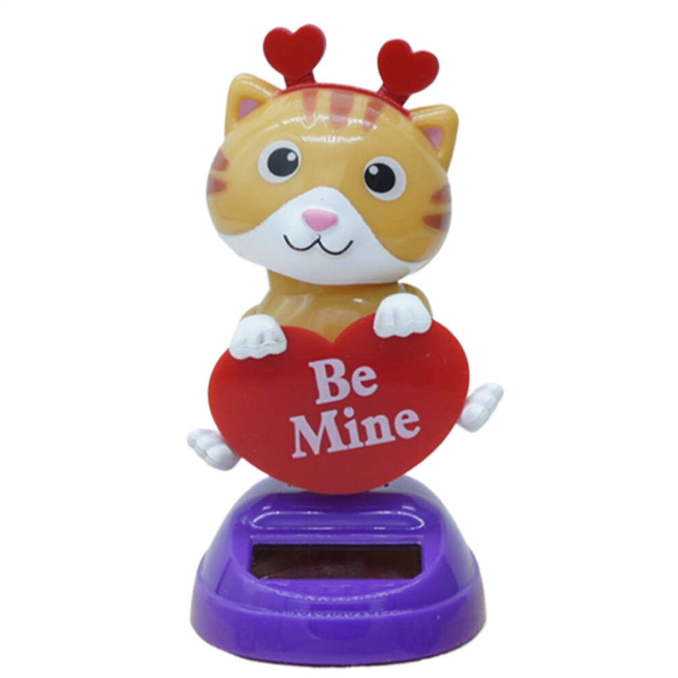 Solar Dancing Cat Dashboard Ornament, Cute Solar Powered Bobblehead Animal For Car Or Desk Display 9169991165295