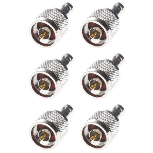 6X N Art Mann Jack auf BNC Buchse Stecker Straight Connector